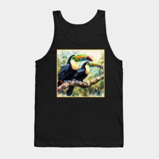 Exotic Tropical Toucan Birds Tank Top